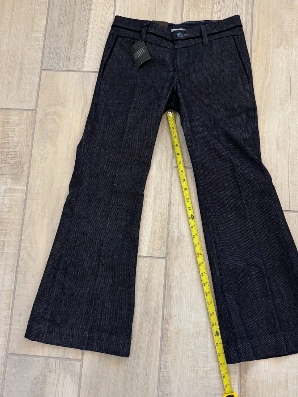 Banana Republic NWT Sloan Fit Pants Size 4P Petite Dark Blue Denim Dress Slacks - Picture 7 of 11